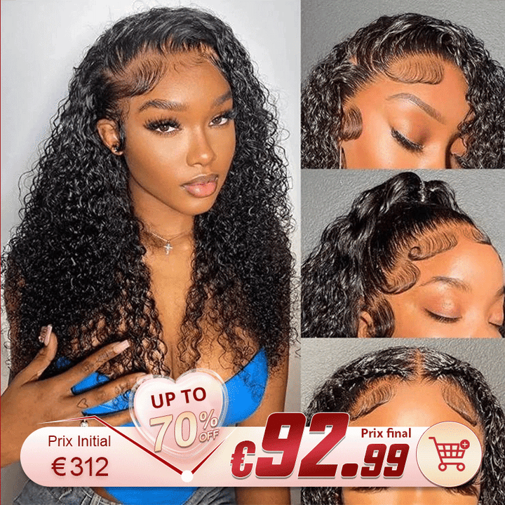 Crazy Deals🔥 Glueless Wear & Go 13x4 Perruque Sans Colle Cheveux Humains Bouclée(Dernier 1)