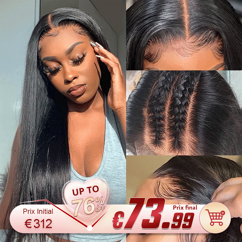 Crazy Deals🔥Glueless Cheveux Humains 4x4 9x6 Sans Colle Perruque Lisse 13x6 Dentelle Perruque 