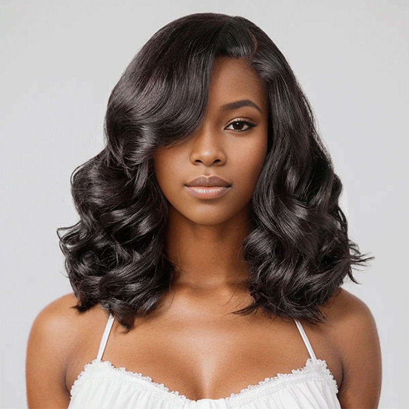 9x6 Glueless Enfilez Et Partez Minimaliste Perruque Bob Sans Colle Loose Wave