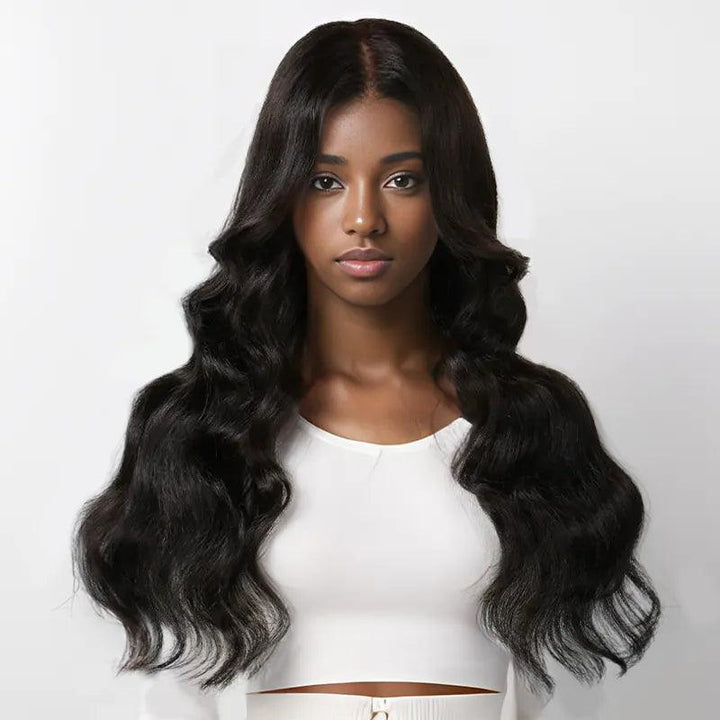 9x6 Couche Glueless Perruque Sans Colle Avec Frange Body Wave